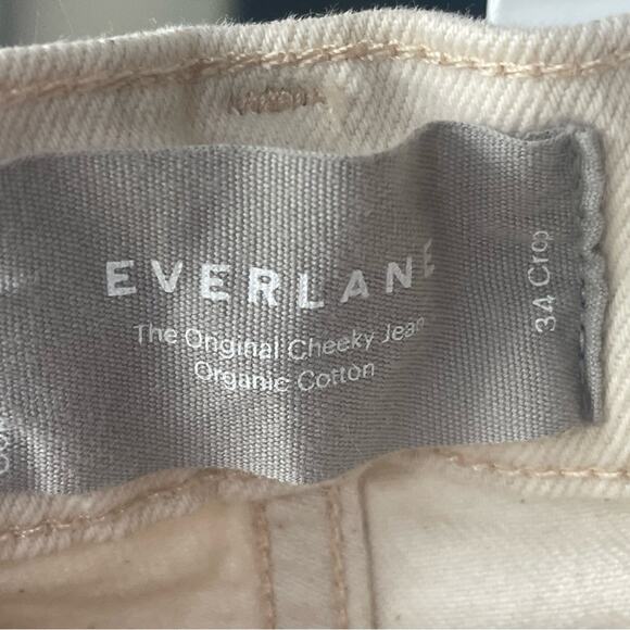 Everlane The Original Cheeky Jean, Cream, Organic Cotton, Casual, Plus, 34 - Picture 7 of 10